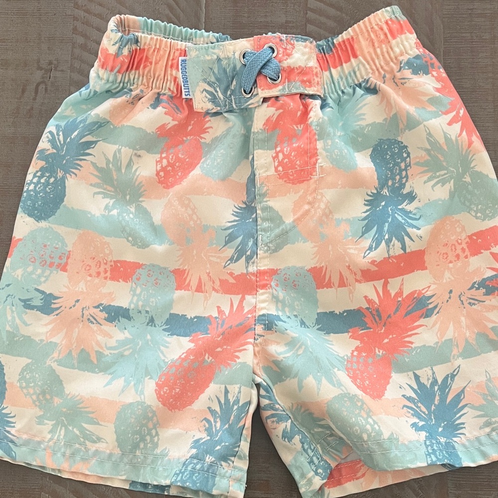 Rugged Butts Toddler 3T Tropical Pineapple Print Swim Shorts